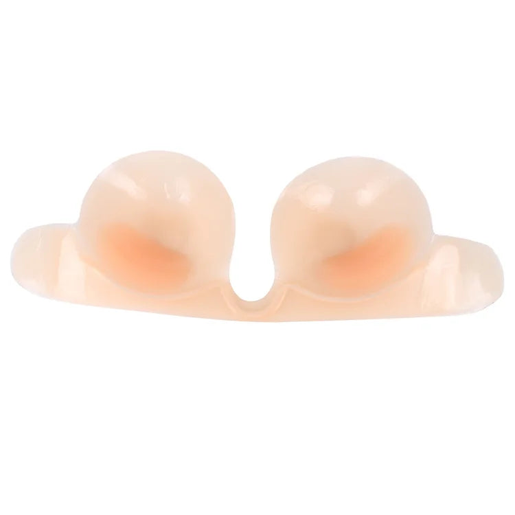 Reusable Strapless Low Cut Wired Silicone Bra